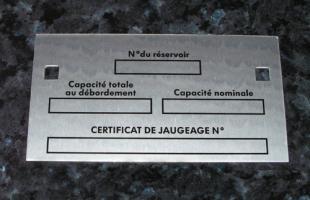 Plaque de jaugeage